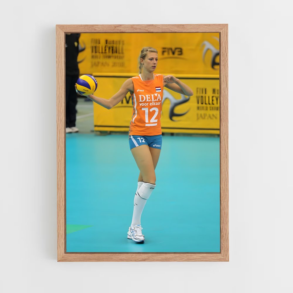 Poster Élan Orange – affiche Volleyball (vue 4)